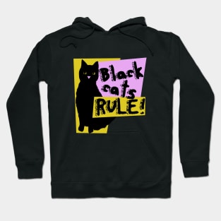 Black cats RULE Hoodie